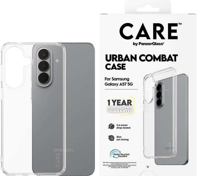 Samsung Galaxy A57 CARE by PanzerGlass Urban Combat Deksel - Transparent