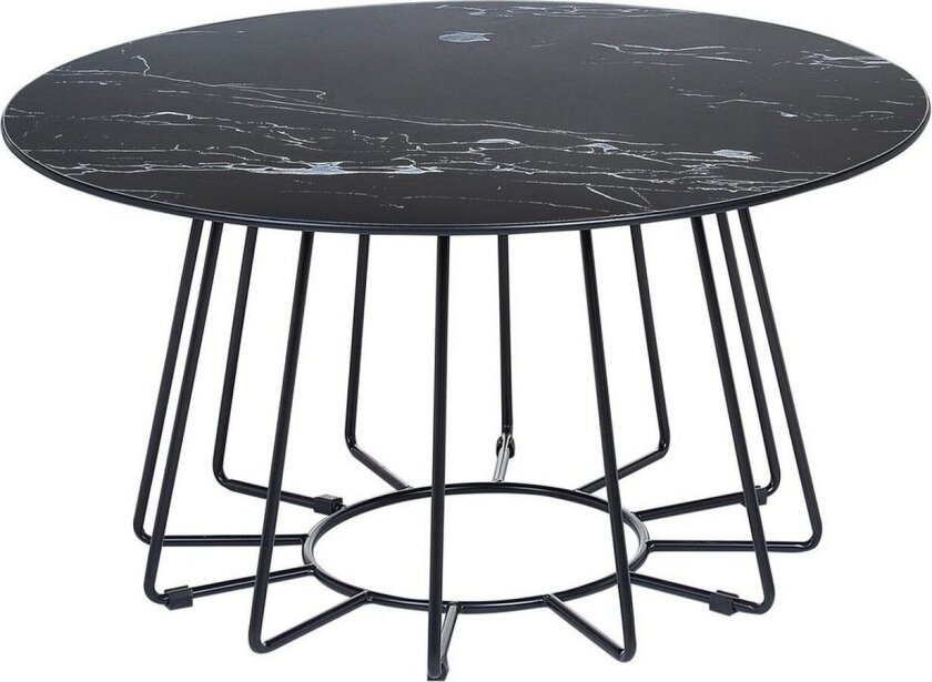 Soffbord Beliani Bernie Svart/Vit Black\|\|White
