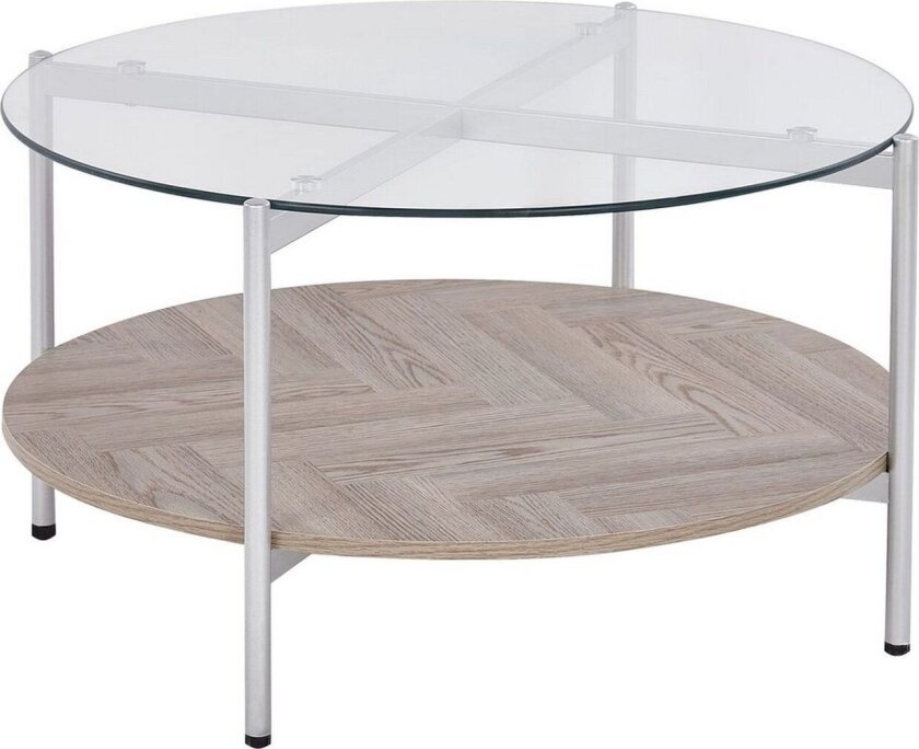 Soffbord Beliani Lovell Guld/ljust trä Silver\|\|Light wood