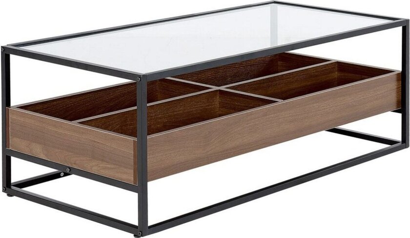 Soffbord Beliani Waco Black\|\|Dark wood