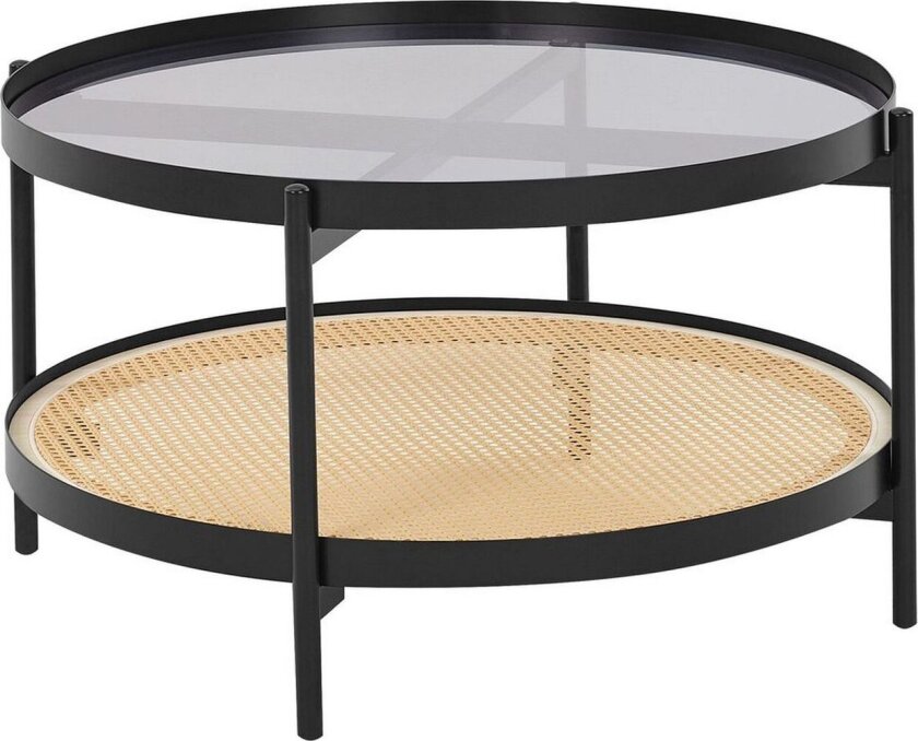 Soffbord Beliani Reno Black\|\|Light wood