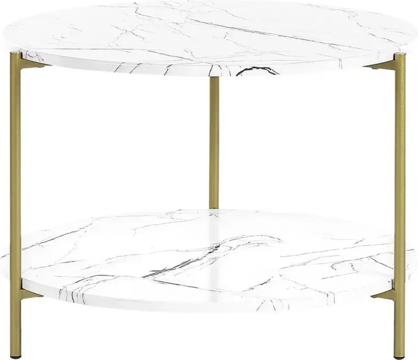 Soffbord Beliani Reva White\|\|GOLD
