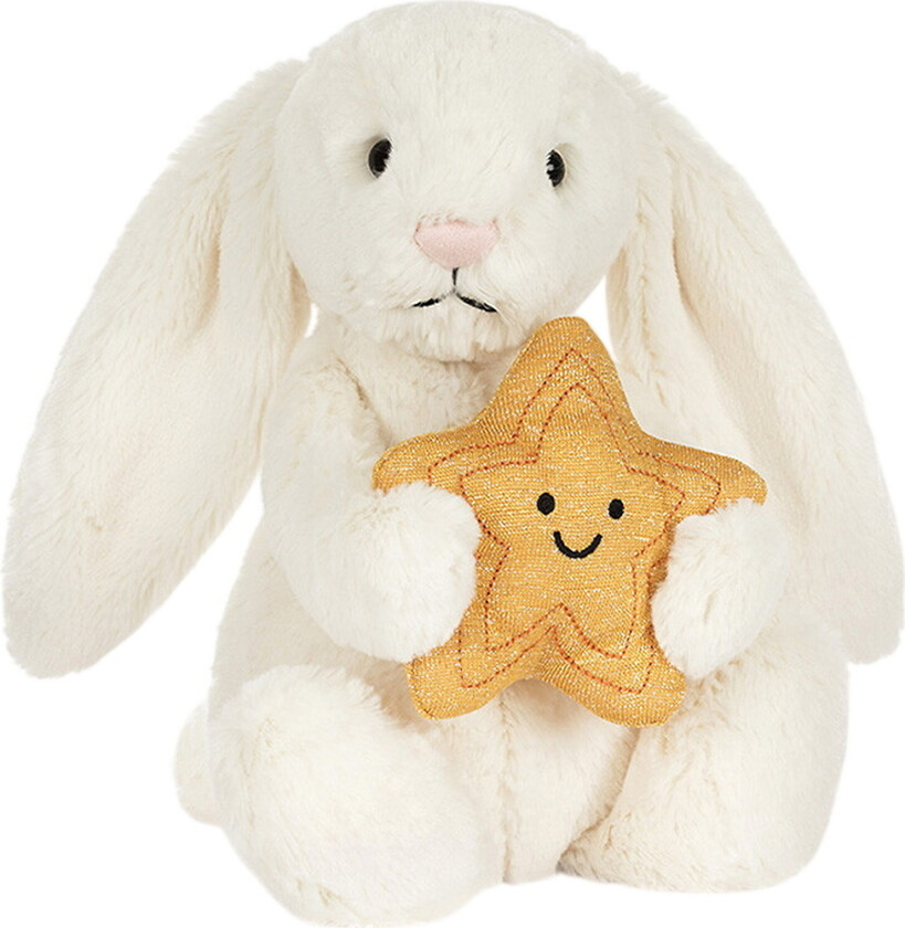 Kosedyr - 31x12 cm - Cream Bunny Med Star - - OneSize - Kosedyr