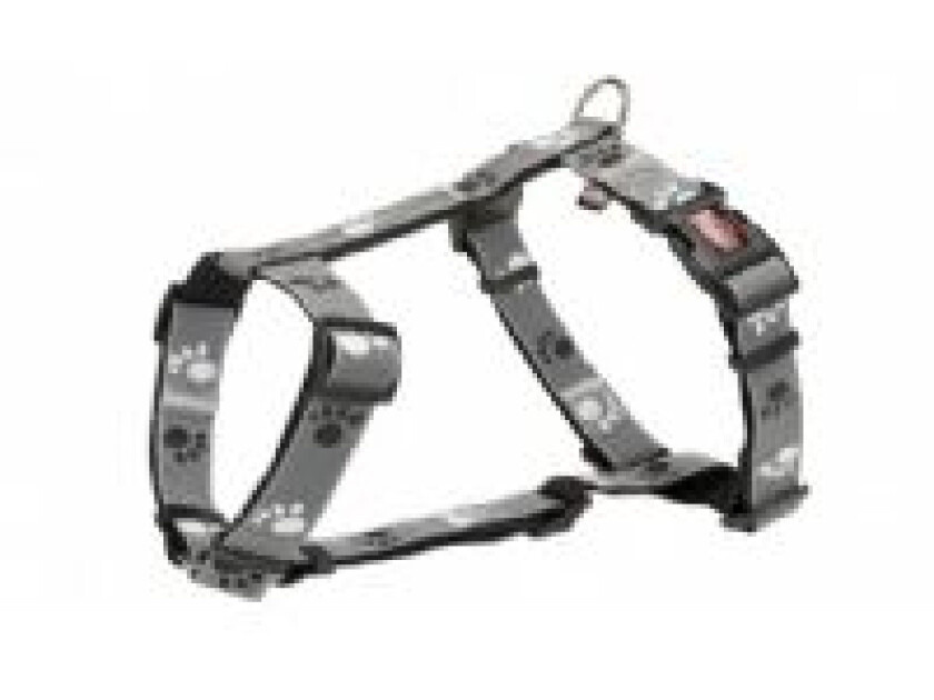 Silver Reflect H-harness M-L: 50-75 cm/25 mm black/silver grey