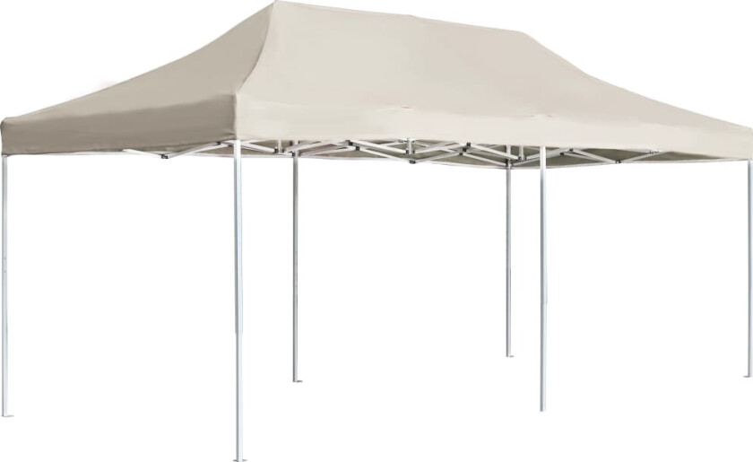 Profesjonelt foldbart festtelt aluminium 6x3 m krem