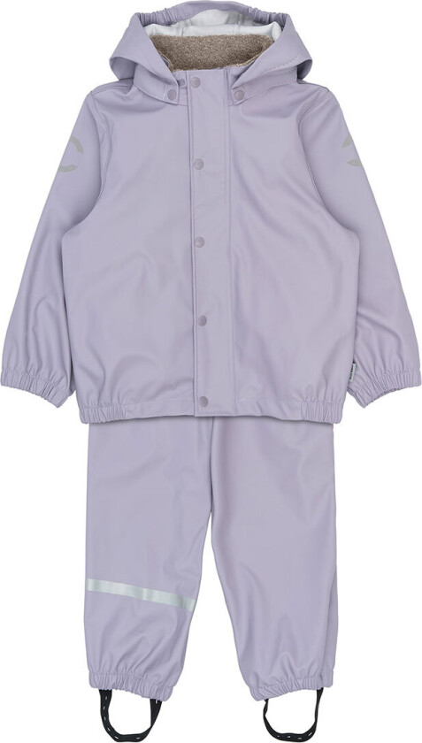 Regntøy - m. Fleece - PU - Lavender Grå - - 5 år (110) - Regntøy