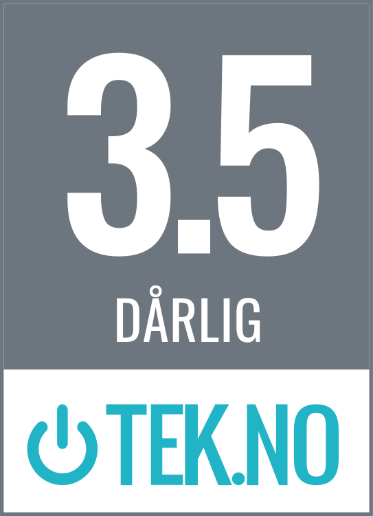 Karakter 3.5 av 10 hos Tek.no